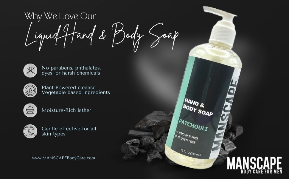 Hand and Body Liquid Soap - MANSCAPE Patchouli