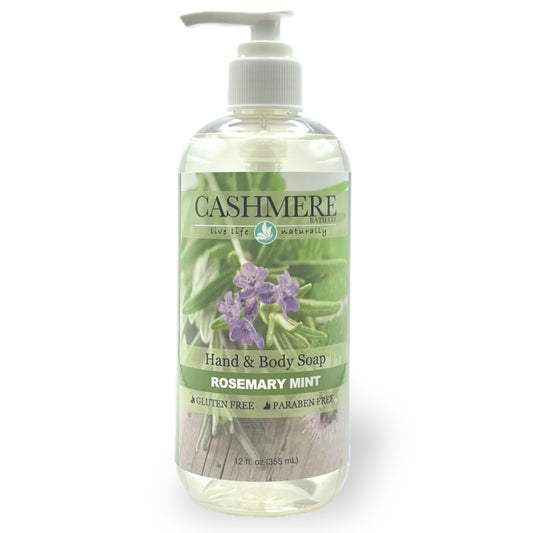 Hand and Body Liquid Soap 12oz. - Rosemary Mint image 0
