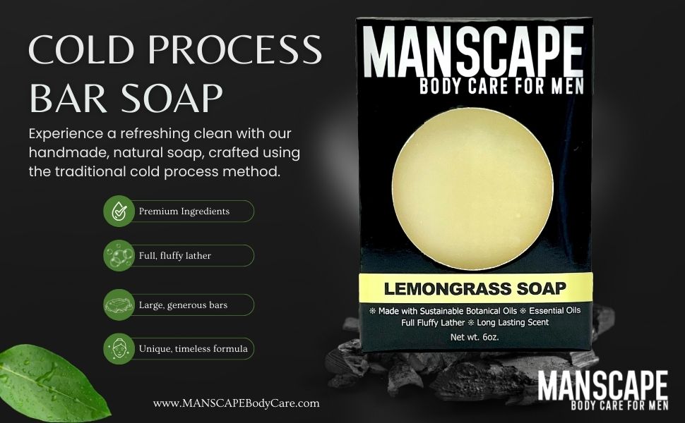 Cold Process Bar Soap - MANSCAPE Lemongrass
