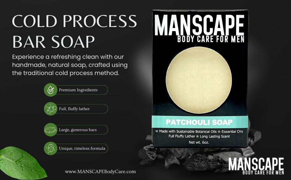 Cold Process Bar Soap - MANSCAPE Patchouli