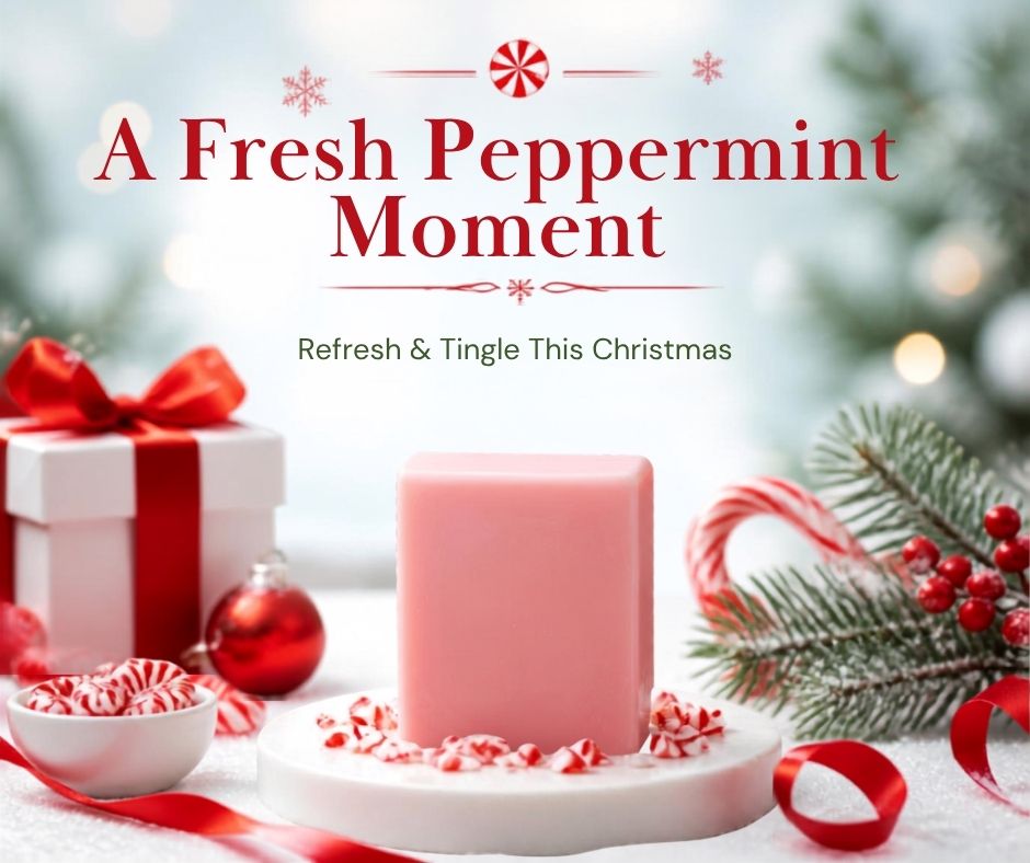 Cold Process Bar Soap - Peppermint - Holiday/Christmas